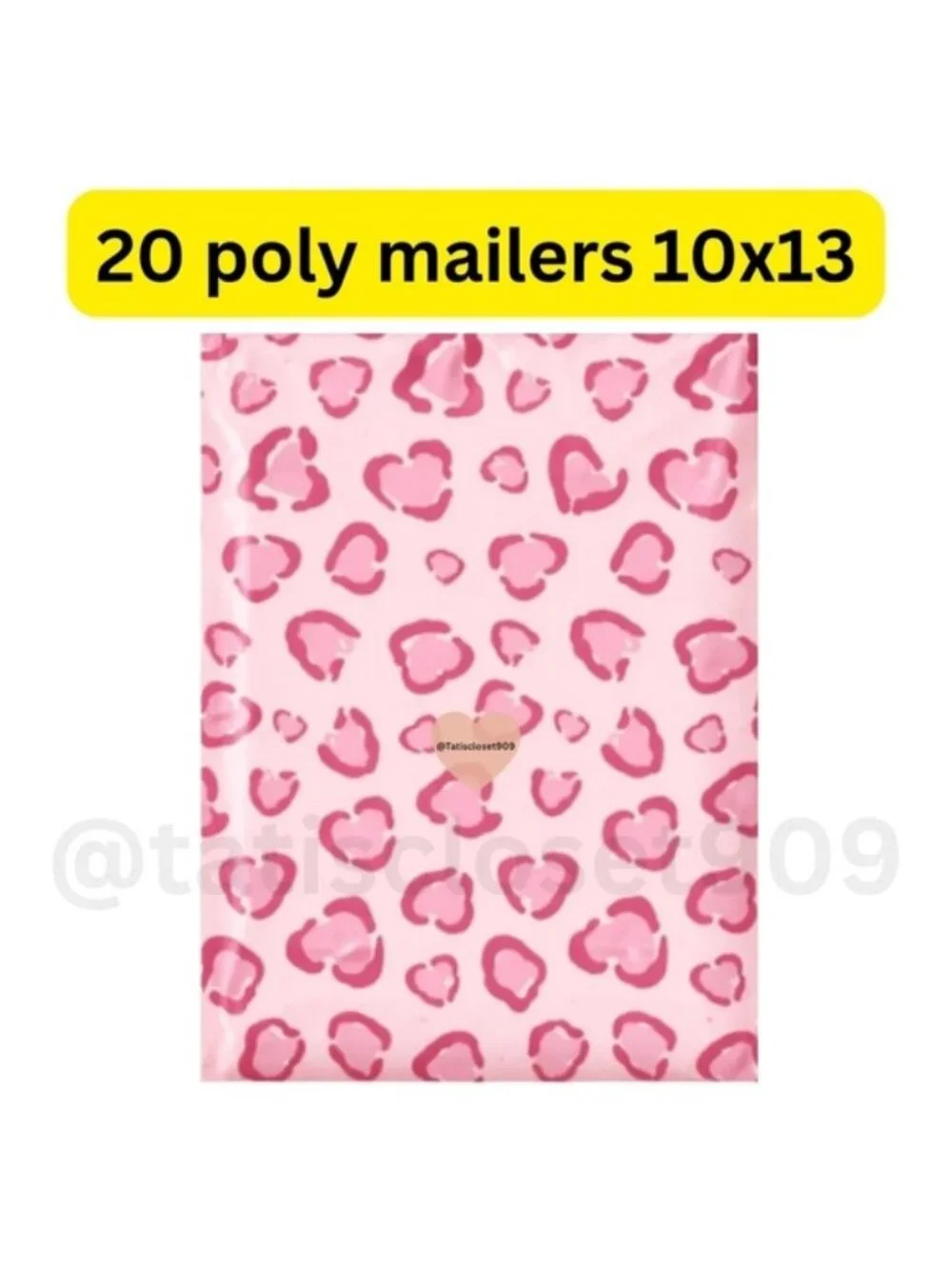 20 Love Leopard poly mailers shipping bags size 10x13